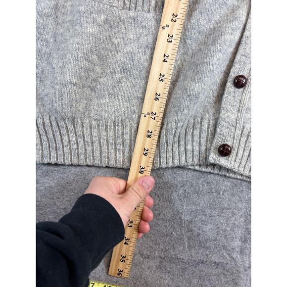 Vintage 80s 90s Pendleton Cardigan Mens XL Gray Shetland Wool Preppy Minimalist - Picture 6 of 7